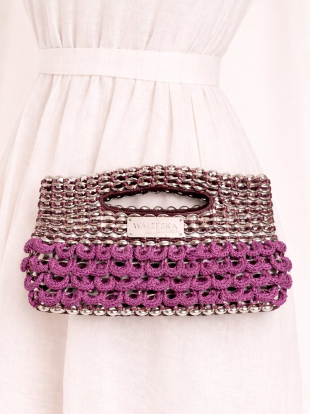 Walleska Ecochicc Handmade Brazilian Recycled Soda Tab Statement Bag